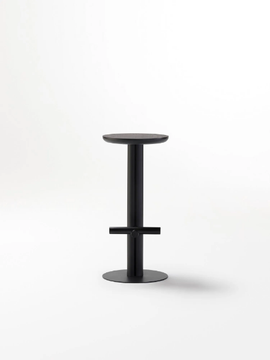 ROOK - High oak stool with footrest by Ross Gardam - view 3